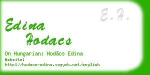 edina hodacs business card
